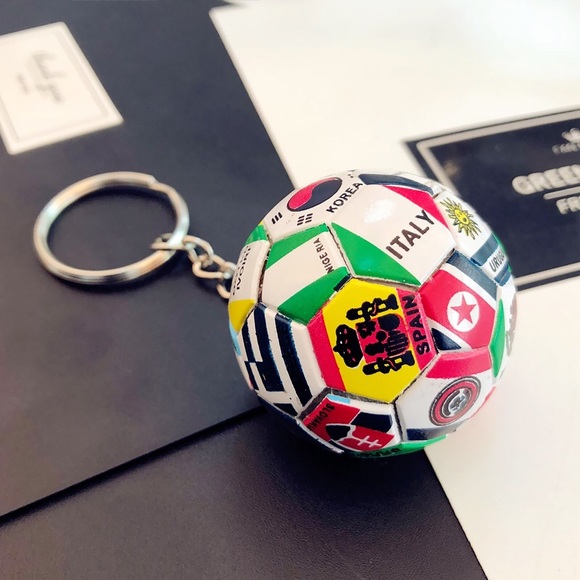 World Cup Soccer/Football Flag Keychain - Picture 2 of 7